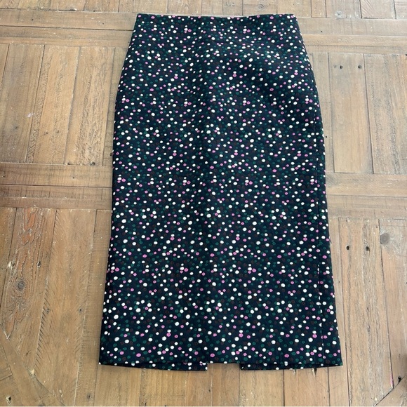 DVF Kara Bomber Jacket And Pencil Skirt Set Women’s 8 Blue Polka Dots NWT - Picture 12 of 16